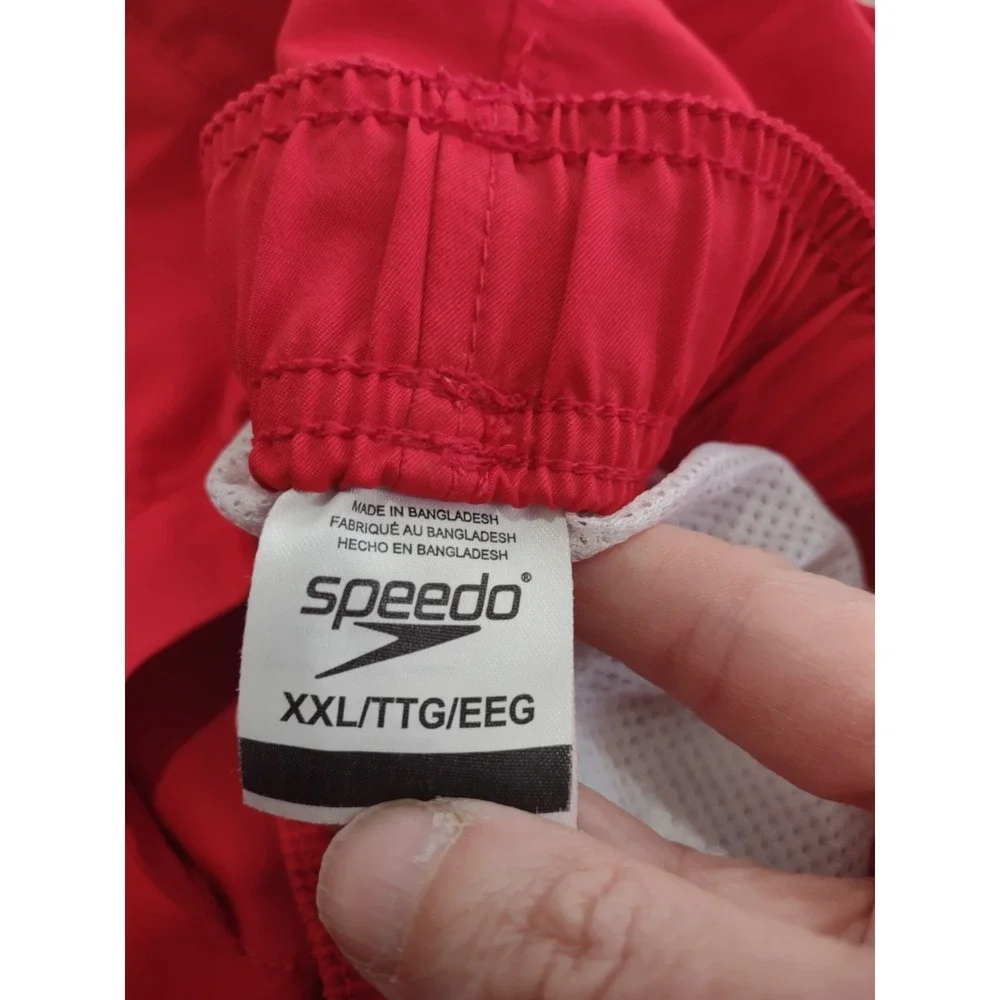 Speedo Red Board Shorts‎ XXL Classic Retro Summer Beach Casual Lightweight Surf